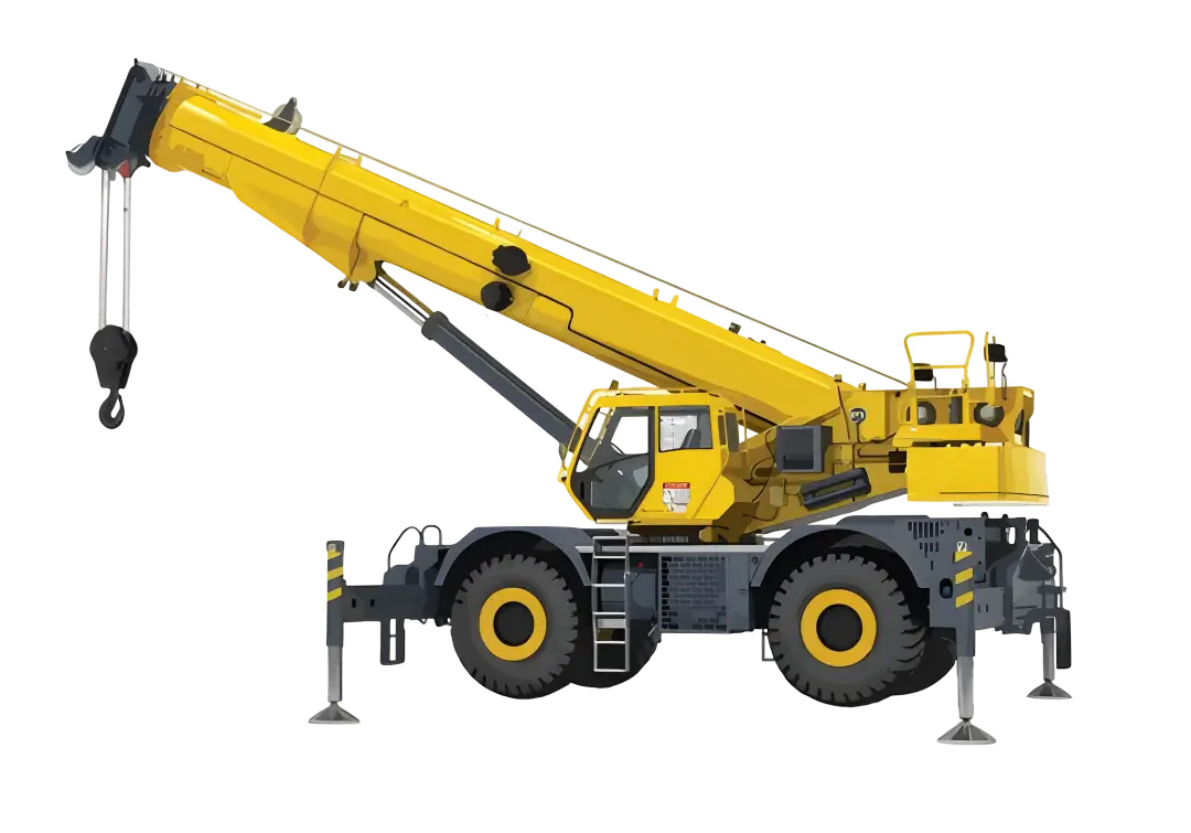 isolated mobile crane